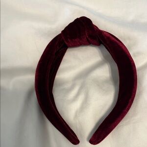 Lele Sadoughi Elegant Velvet Headband in Rich Burgundy